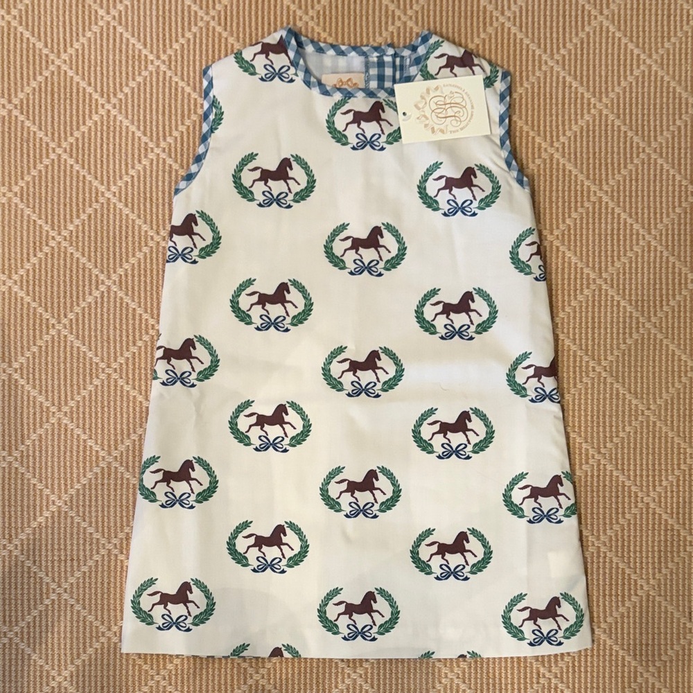 The Beaufort Bonnet Company Annie Apron Dress - Highland Horse (NWT)